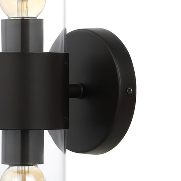 Quinn 15.5" Mid-Century Modern Iron/Acrylic LED Sconce - JONATHAN Y